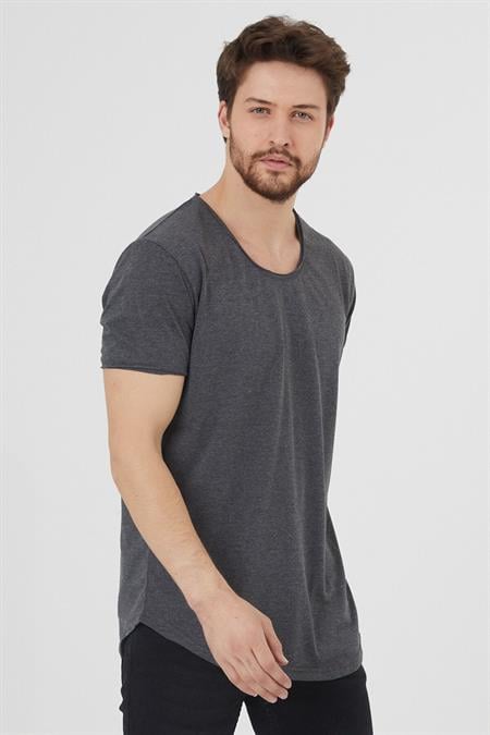 Erkek Sarı Pis Yaka Salaş T-shirt