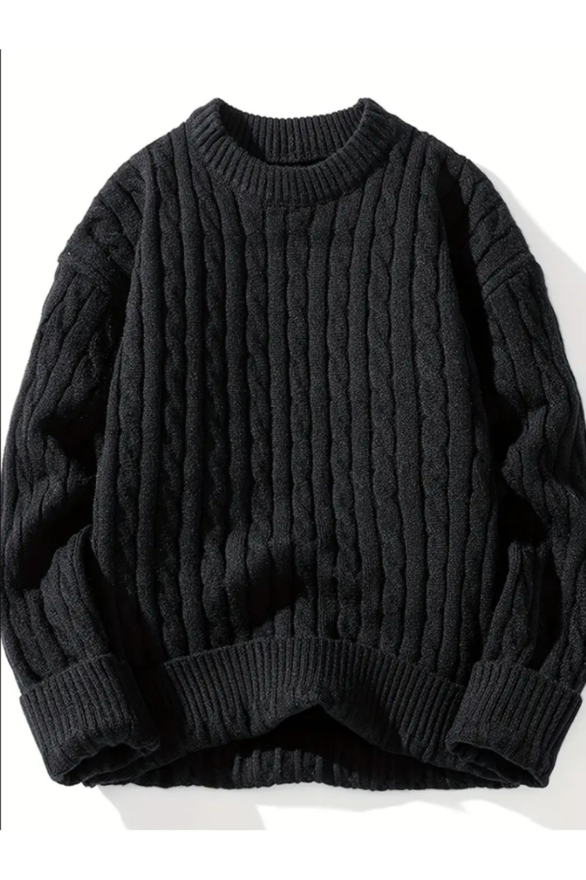 Tarz CoolKazakTR19178R01-1Erkek Regular Fit Örgülü Bisiklet Yaka Triko Kazak