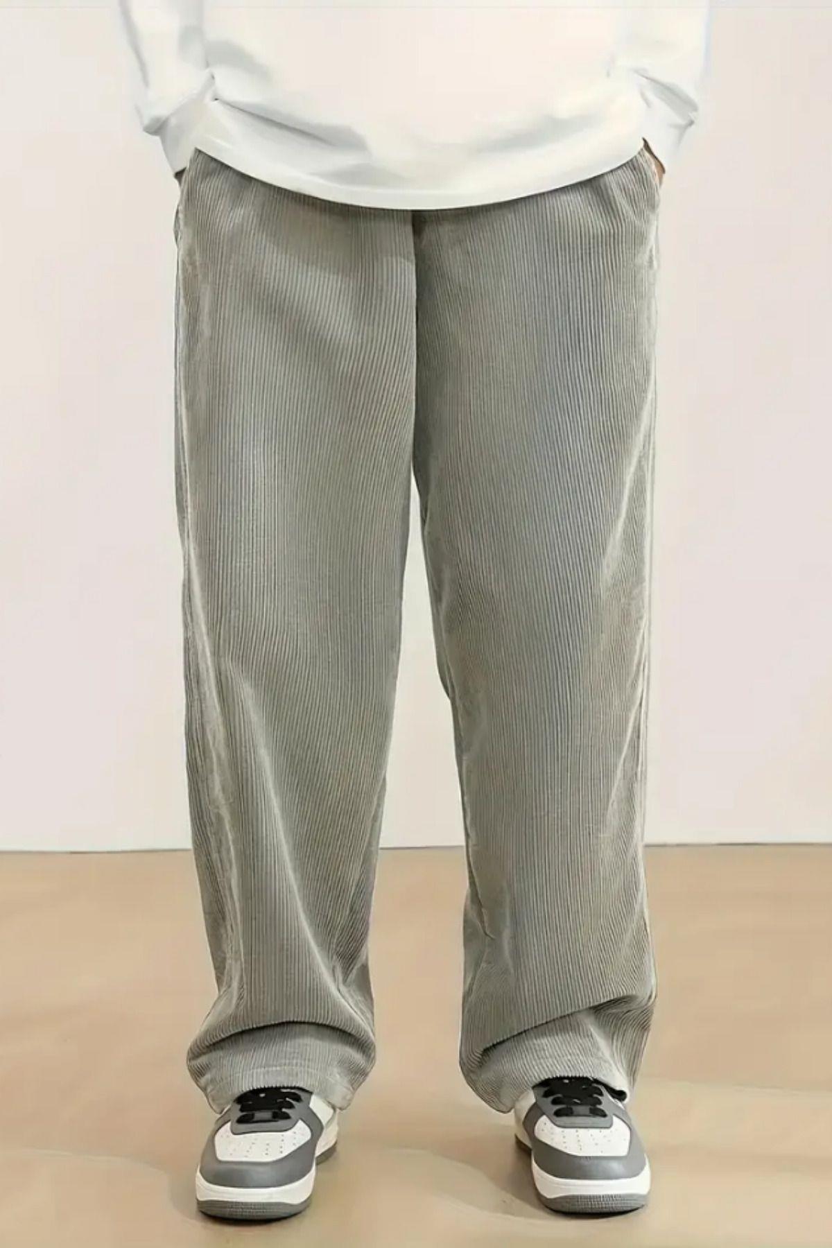 TARZ COOLPantolonKADFPNT05Erkek Kadife Wide Leg Pantolon