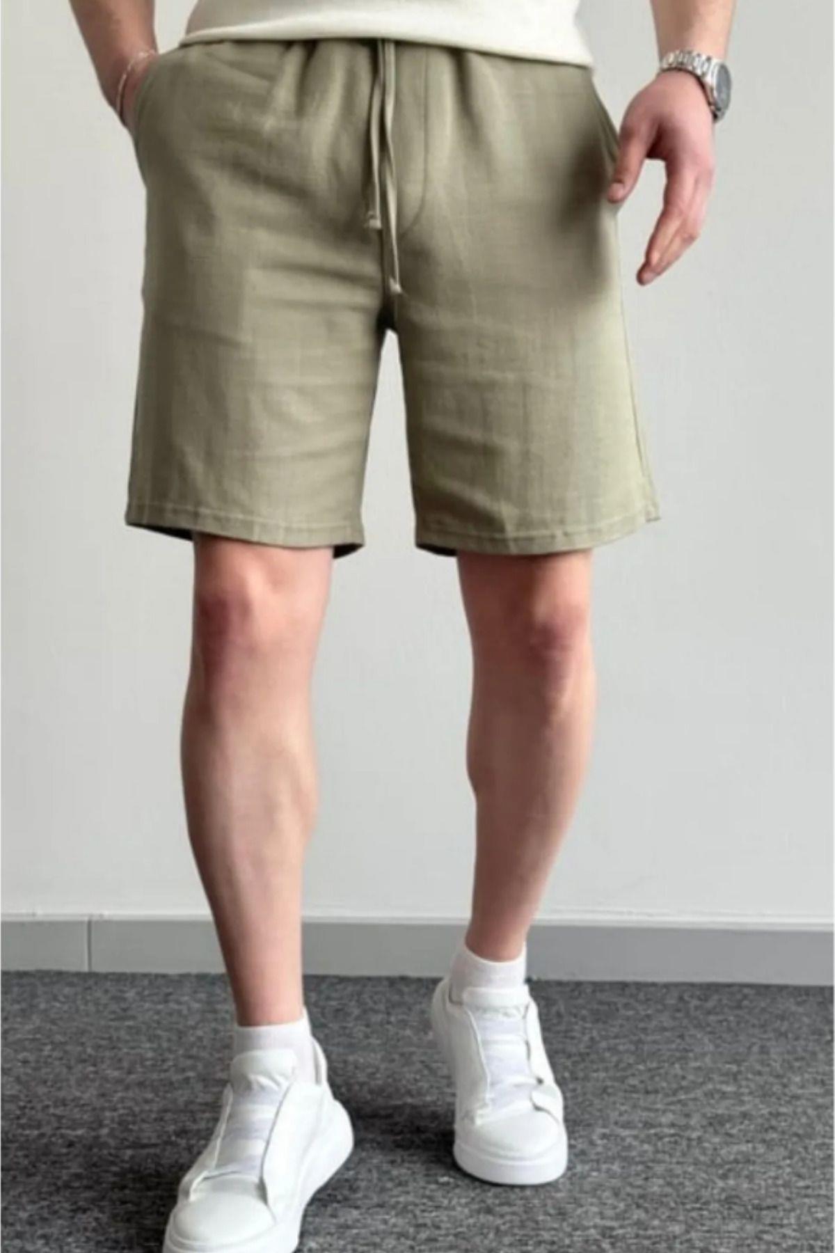 TARZ COOLŞort & BermudaJ25004Erkek Siyah Musli Lastikli Bağcıklı Regular Şort