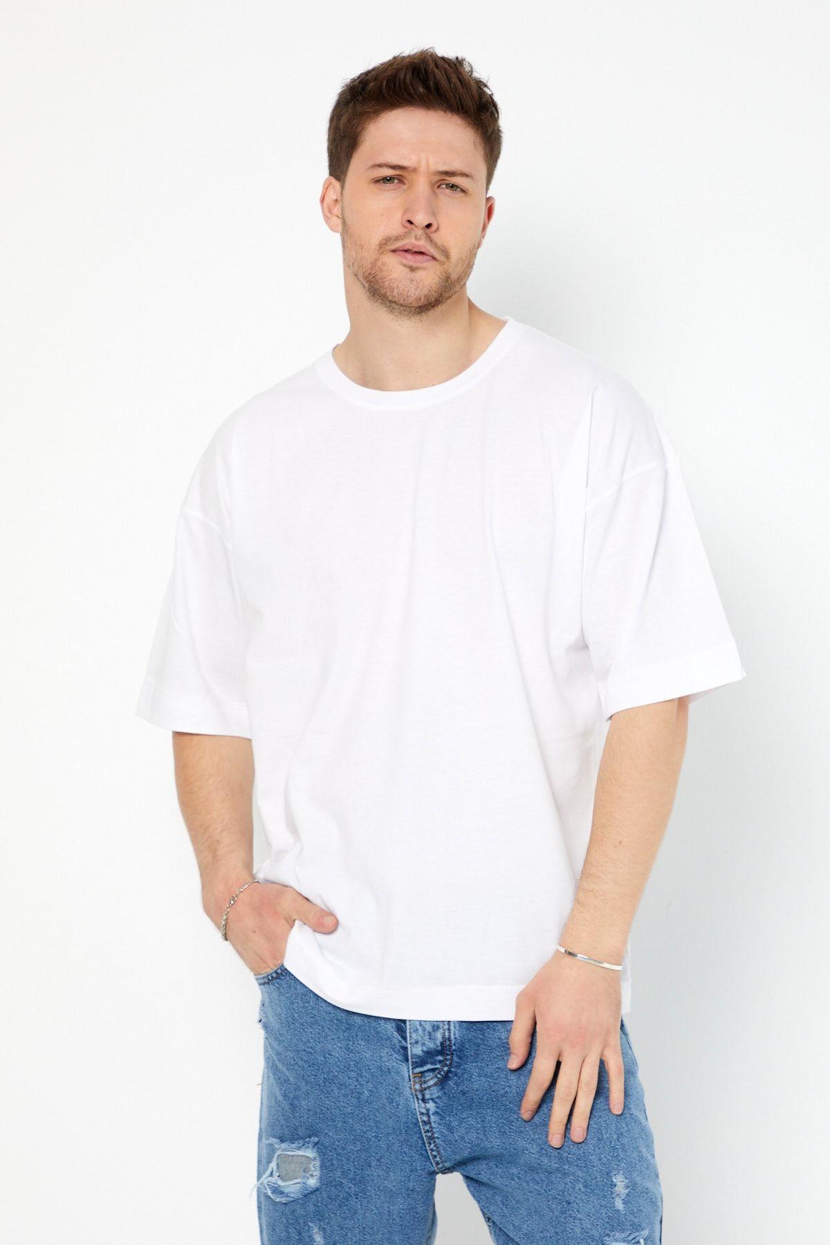 TARZ COOLT-ShirtDZOVRSZETErkek Siyah Basic Kısa Kollu Oversize T-shirt-dzovrszetr05s