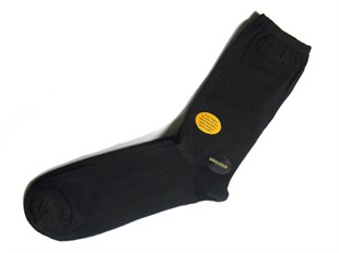 6'Lı Doliche Patentli Gümüş İplikli Şeker Diyabetik Erkek Gümüş Çorap-Siyah Renk-