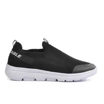 Aspor Bst-082 Siyah-Beyaz Erkek Bağcıksız Yürüyüş Ayakkabısı A SPOR Erkek Spor Ayakkabı