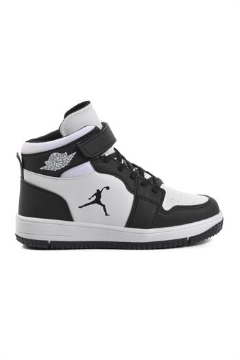Aspor Haykat Uzun-F Siyah-Beyaz Çocuk Hi Sneaker A SPOR Çocuk Spor Ayakkabı