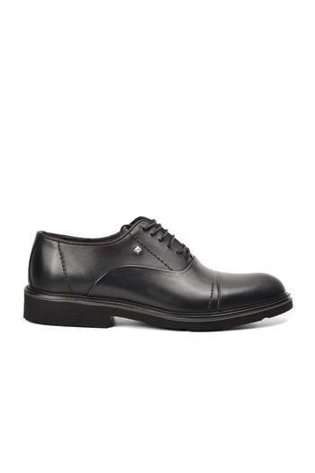 Fosco 1070 Siyah Erkek Hakiki Deri Klasik Ayakkabı Fosco Erkek Klasik Ayakkabı
