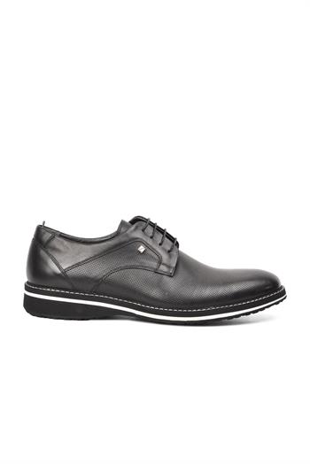 Fosco 8071 Siyah Nubuk Hakiki Deri Erkek Casual Ayakkabı Fosco Erkek Günlük Ayakkabı