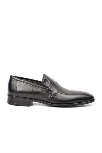 Fosco 9074 Siyah Hakiki Deri Erkek Klasik Ayakkabı Fosco Erkek Klasik Ayakkabı