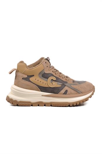 Guja 23K334-1 Camel Bağcıklı Kalın Tabanlı Kadın Sneaker Guja Sneaker