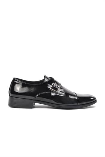 Marco Rossi 5351 Siyah Rugan Hakiki Deri Erkek Klasik Ayakkabı Marco Rossi Erkek Klasik Ayakkabı