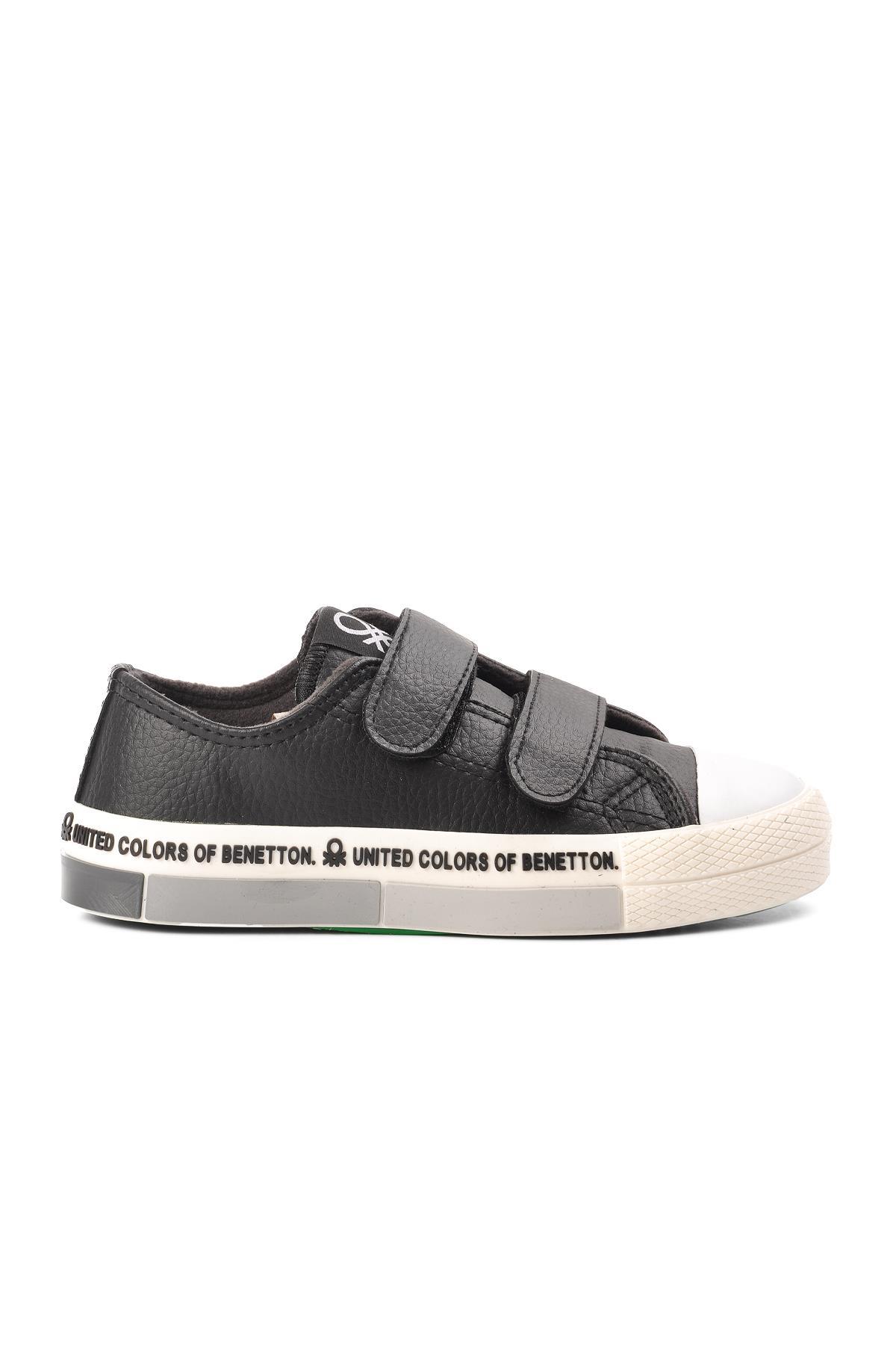Benetton Bn-30848-F Siyah Cırtlı Çocuk Sneaker - Ayakmod