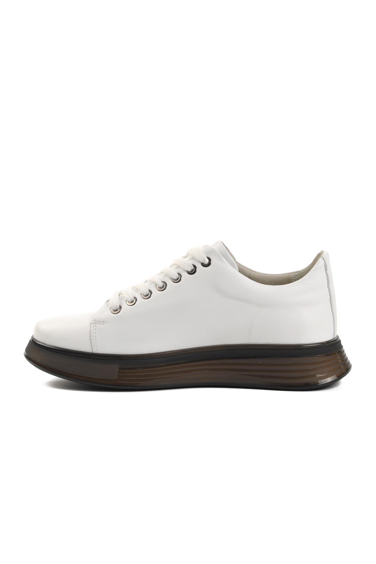 Marcomen 152-15275 Beyaz Hakiki Deri Erkek Casual Ayakkabı MARCOMEN Erkek Günlük Ayakkabı
