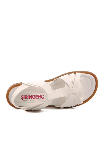 Ayakmod Arz 1200-F Beyaz Cırtlı Kız Çocuk Sandalet Ayakmod Çocuk Sandalet