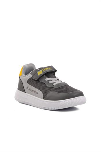 Ayakmod Lento 001-F Füme-Gri Cırtlı Fileli Çocuk Sneaker Ayakmod Çocuk Spor Ayakkabı