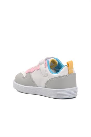 Pepino 1204-B Beyaz-Pembe-Turkuaz Cırtlı Çocuk Sneaker Pepino Çocuk Spor Ayakkabı