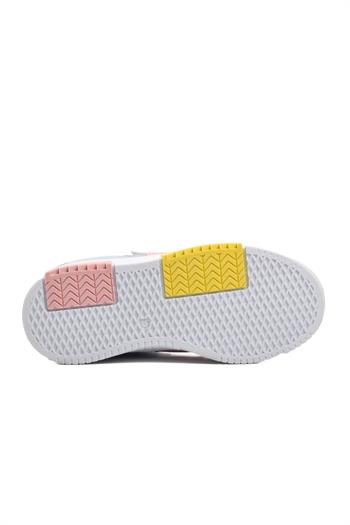 Pepino 1564-F Beyaz-Pudra-Lila Cırtlı Çocuk Sneaker Pepino Çocuk Spor Ayakkabı