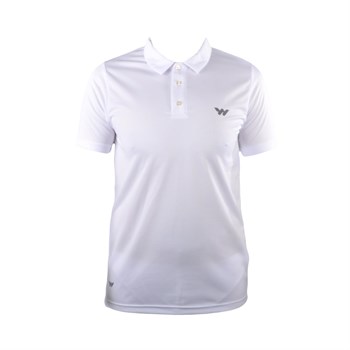 Walkway Polyester Polo Yaka Erkek Beyaz Tişört - Ayakmod