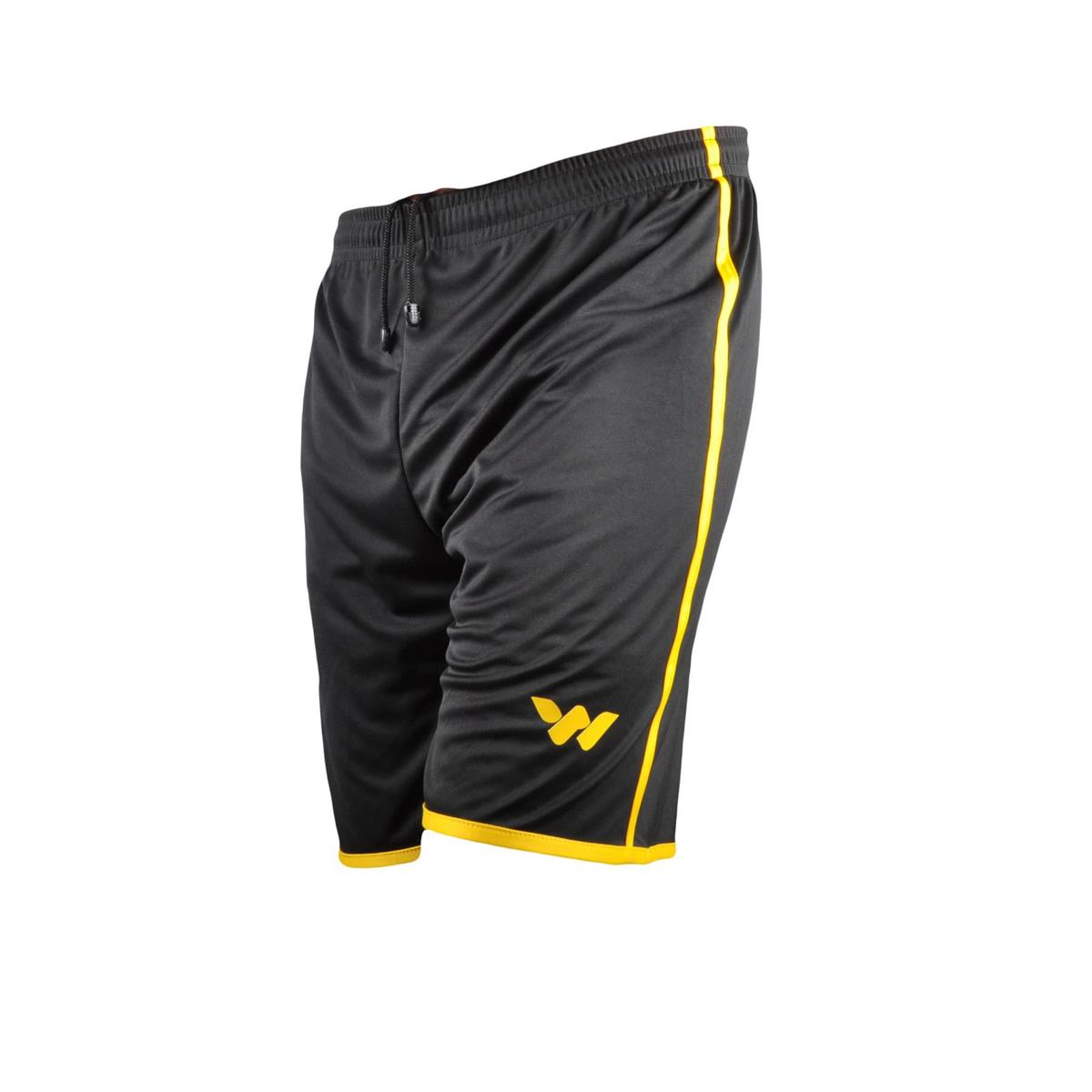 Walkway 20202 Siyah-Sarı Polyester Erkek Spor Şort - Ayakmod