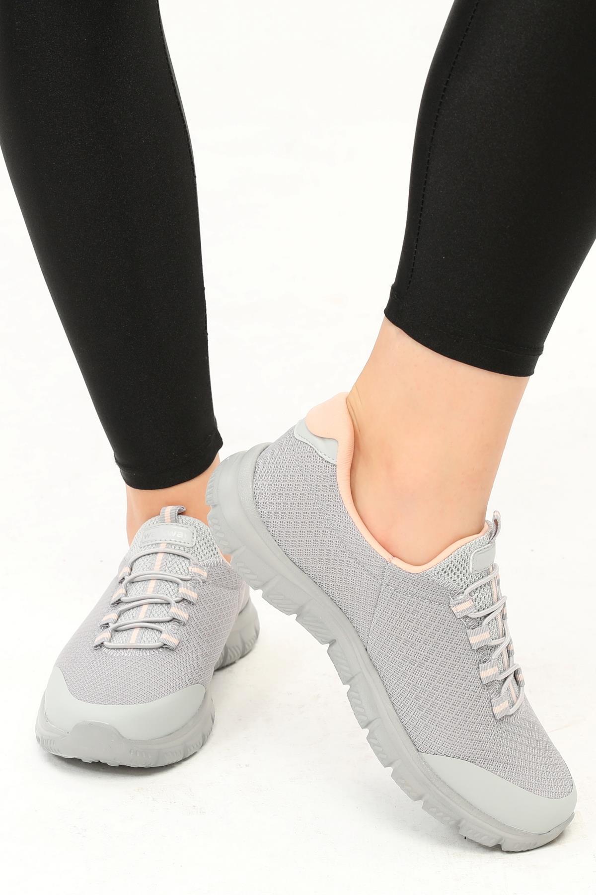 Walkway Flexible Buz-Pembe Comfort Fileli Kadın Yürüyüş Ayakkabısı - Ayakmod