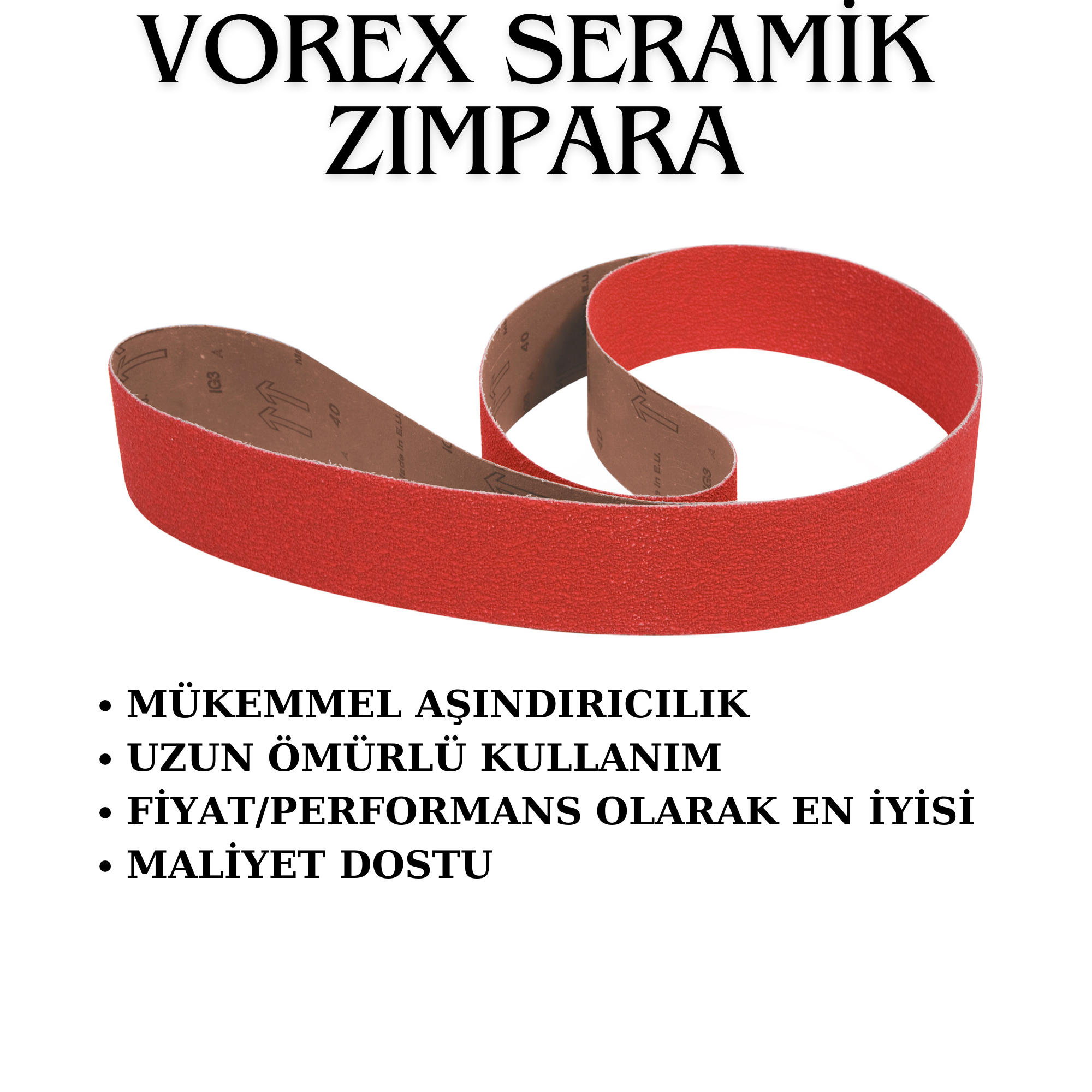 Vorex Seramik Bant zımpara