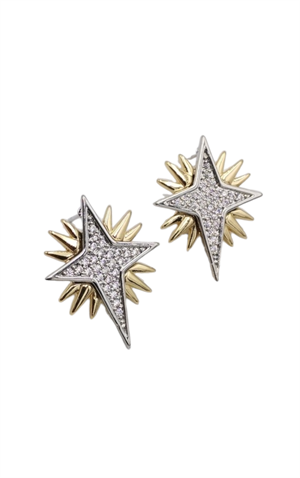 2 Renkli Pole Star Küpe - 2.5 cm