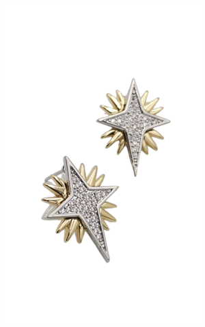 2 Renkli Pole Star Küpe - 2.5 cm