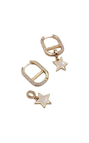Pando Star Küpe - Krem