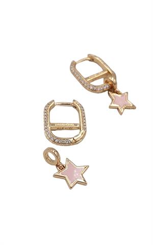 Pando Star Küpe - Pembe