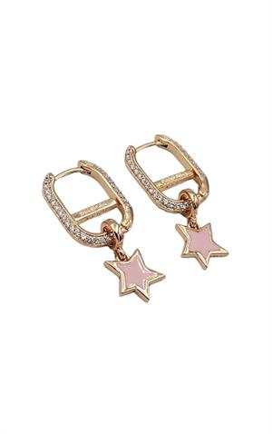 Pando Star Küpe - Pembe