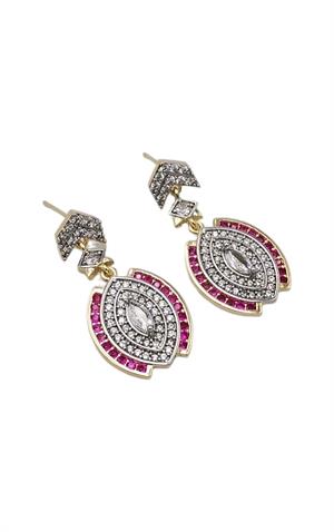Ruby Zirkon Detaylı Mels Küpe
