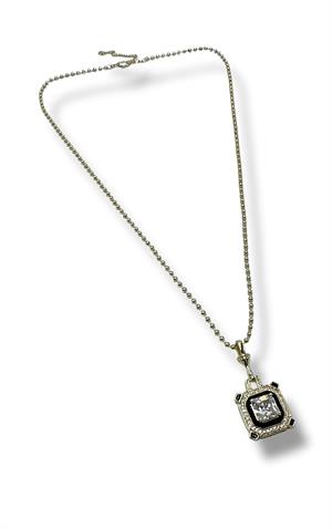 Siyah Mineli Diamond Kolye