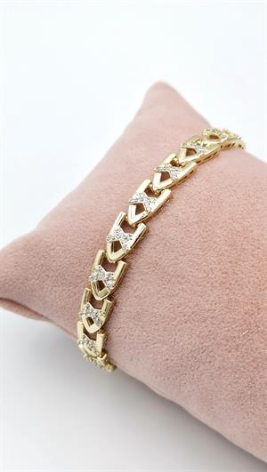 Vip Seri Gold Zirkon Bileklik