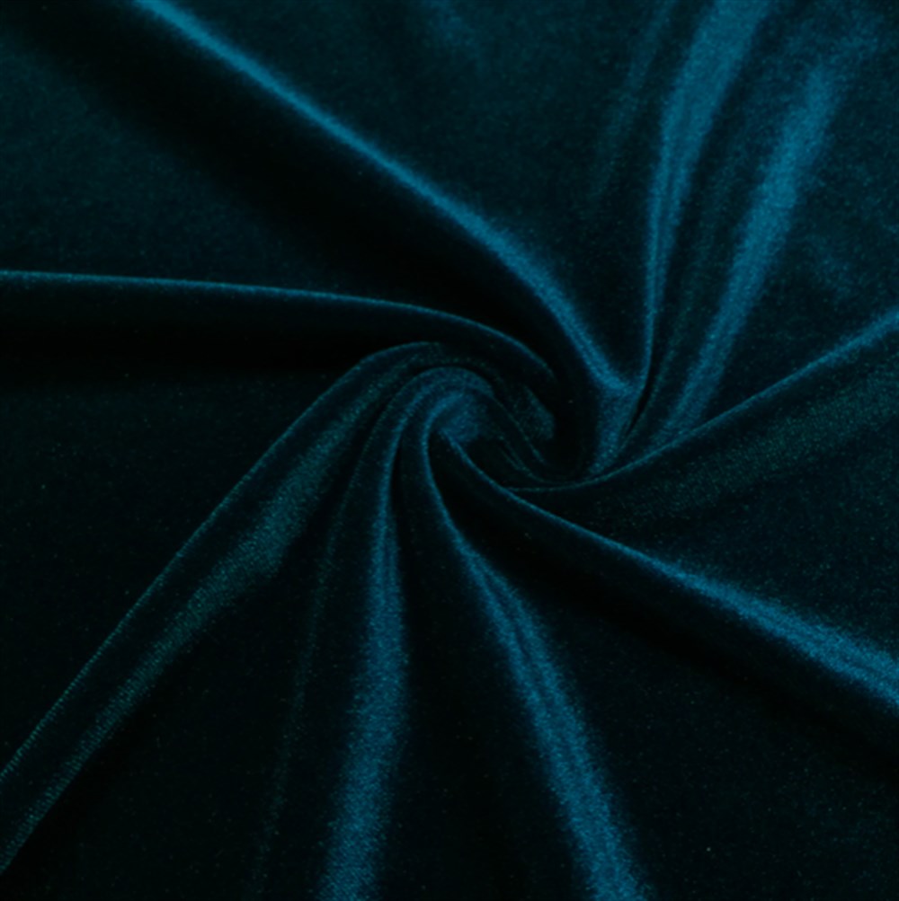 Petrol Blue Lycra Silk Velvet kk