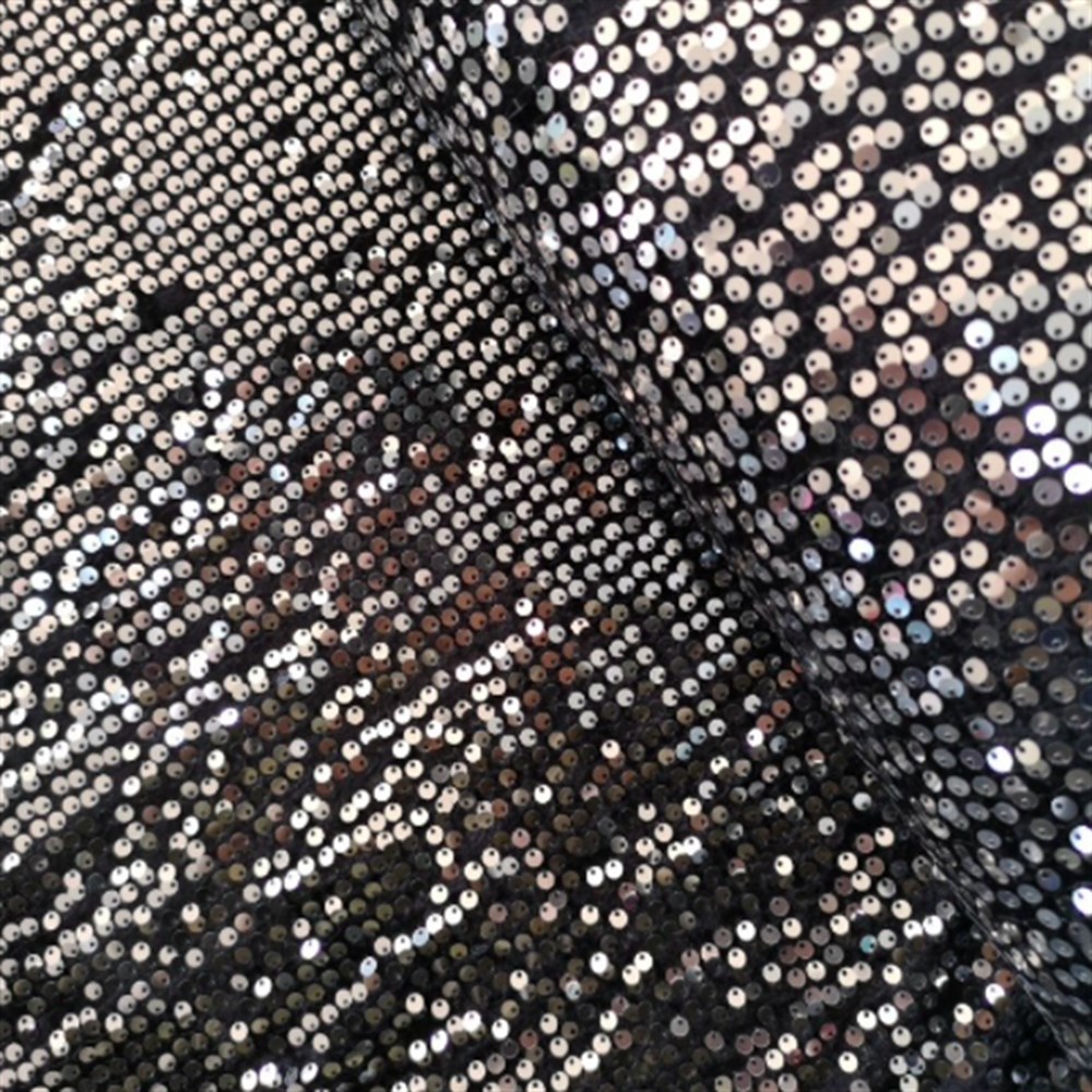 Silver Lycra Sequin on velvet