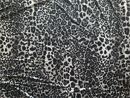 Black & White Leopard Printed Cotton Lycra 