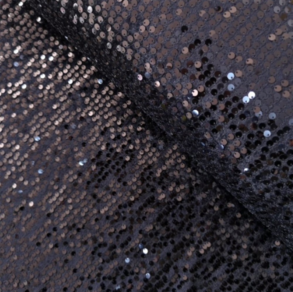Black Lycra Sequin on velvet