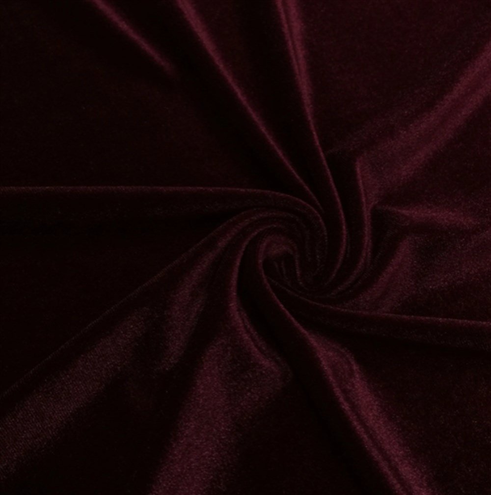 Burgundy Lycra Silk Velvet kk