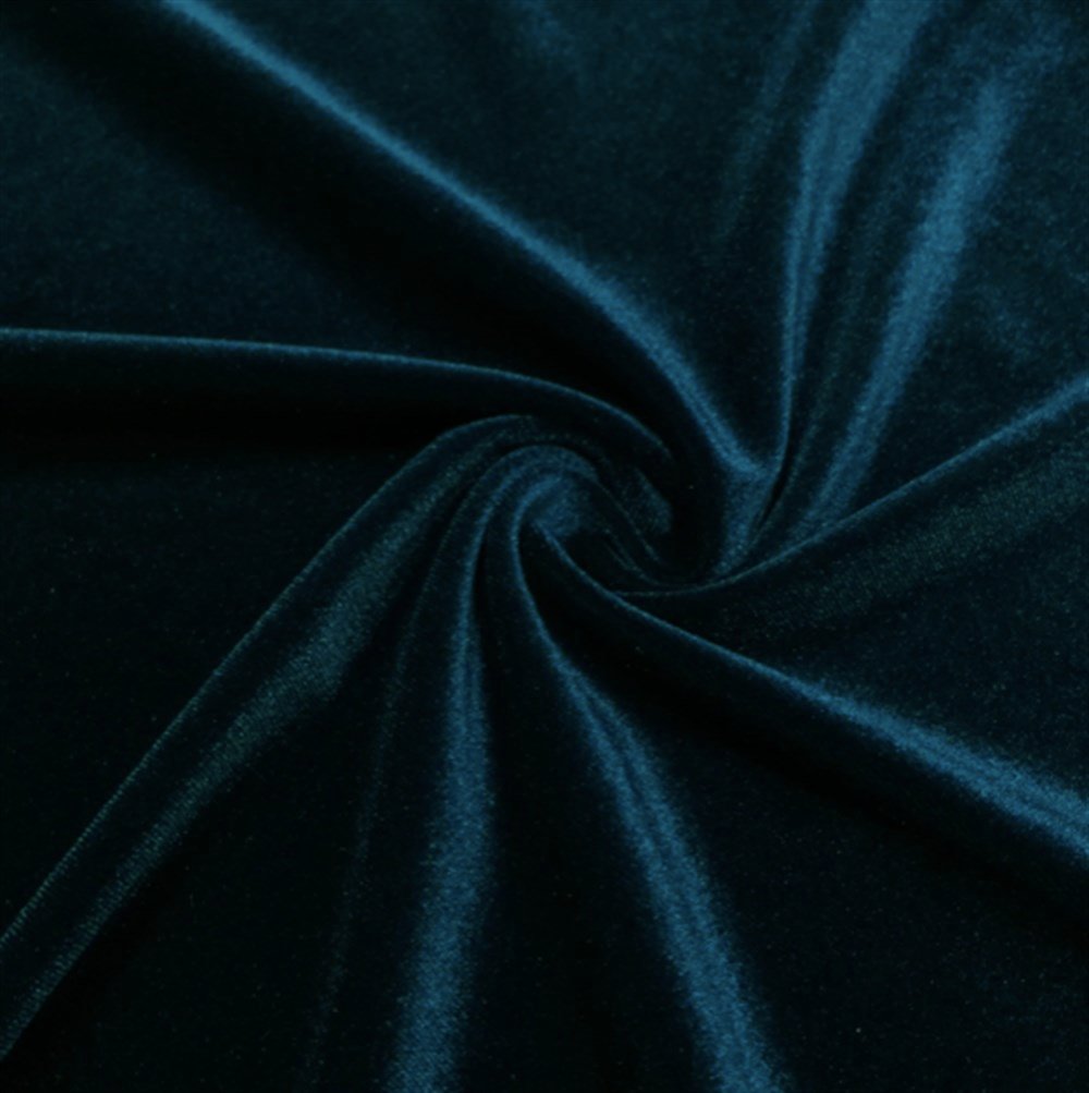 Petrol Blue Lycra Silk Velvet kk