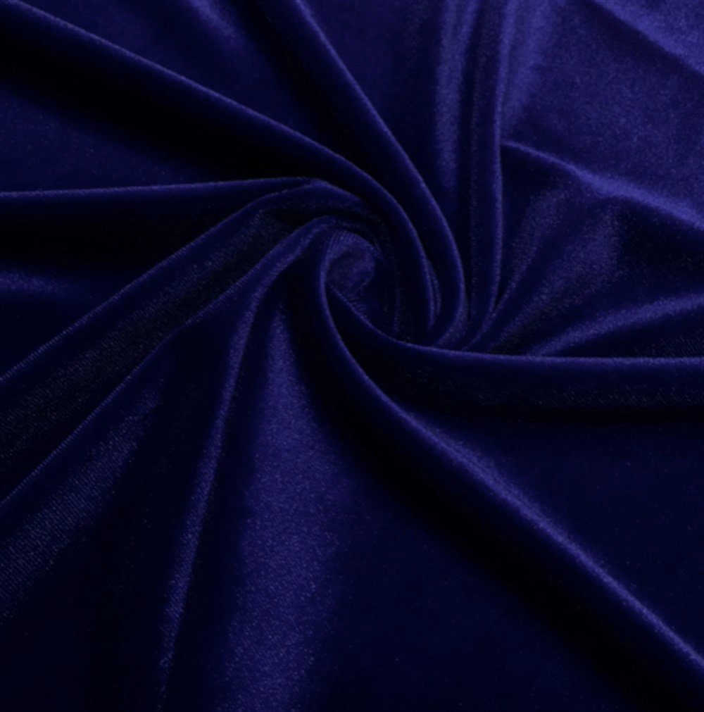 Saks Blue Lycra Silk Velvet kk