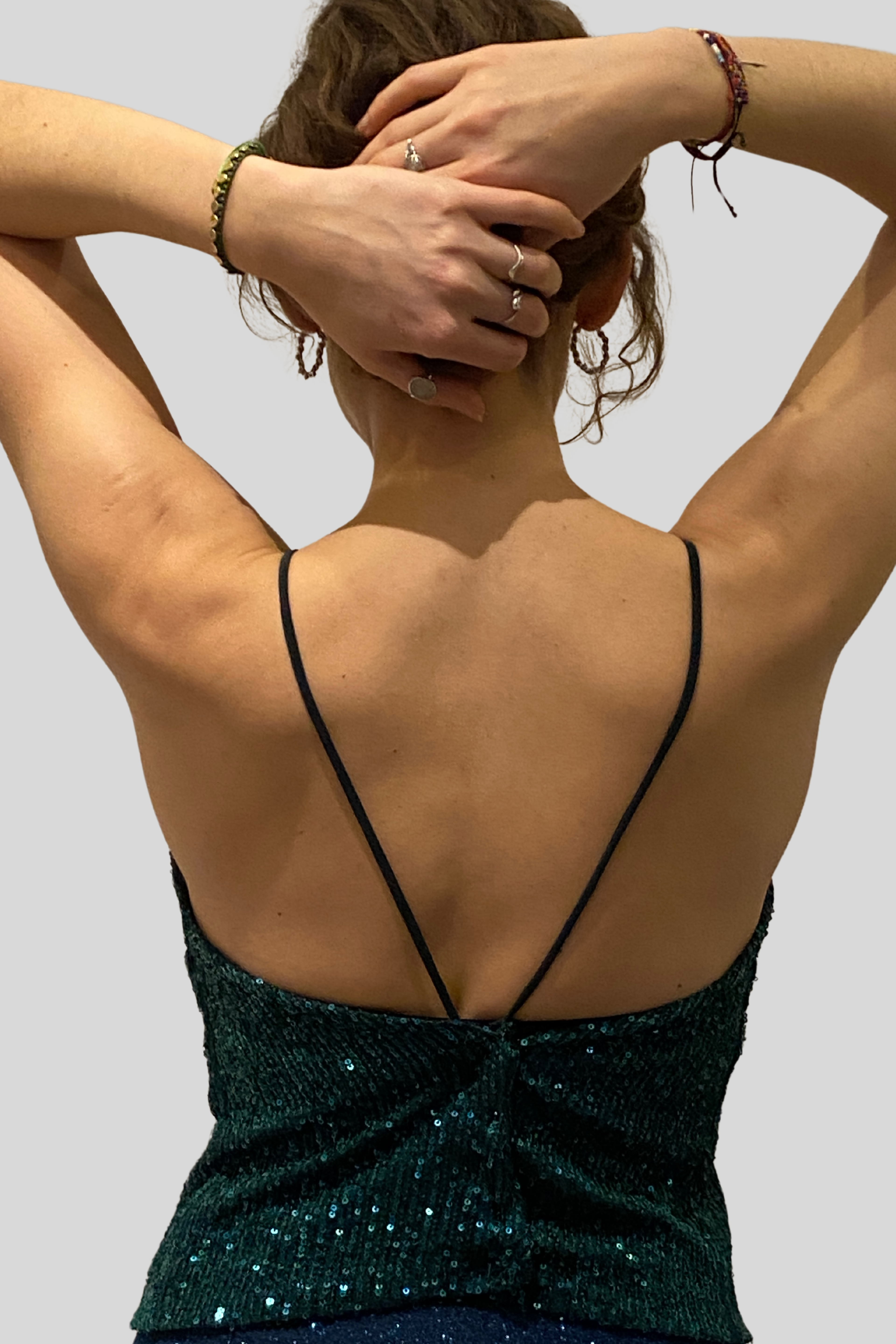 Sequin Tango Top  Brandy