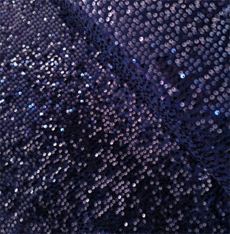 Dark Blue Lycra Sequin on velvet