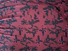 Burgundy & Little Pinky Printed in Cotton Lycra