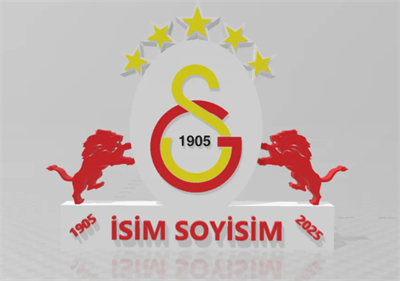 5 Yıldızlı Aslanlı Custom Gs Hediye Özel İsim ve Doğum Tarihiniz.