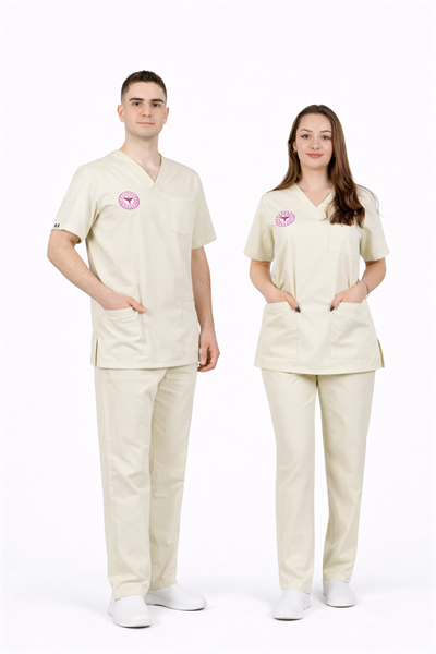 Teknisyen-Tekniker -Tıbbi Sekreter Forması Scrubs Likralı Takım Sağlık Bakanlığı Uyumlu-Moth