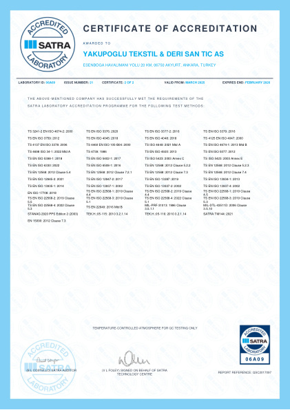 SATRA Laboratory Accreditation Programme