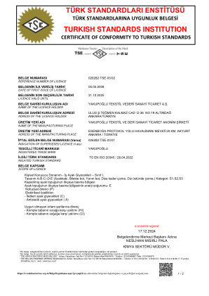 TSE Kişisel Koruyucu Donanım Uygunluk Belgesi Önizleme