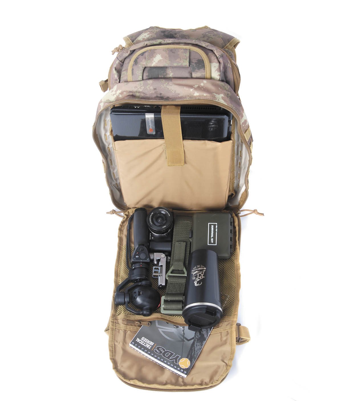 YDS BK-5078 Outdoor Backpack 55L -BROWN