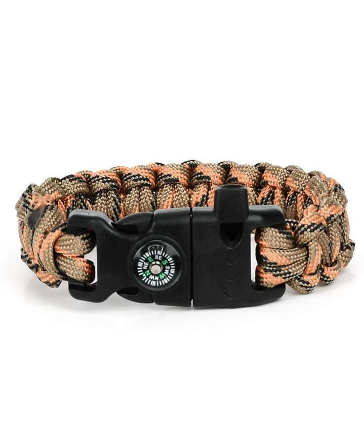 YDS FUNCTIONAL PARACORD/BİLEKLİK -BEJ TURUNCU KAMUFLAJ