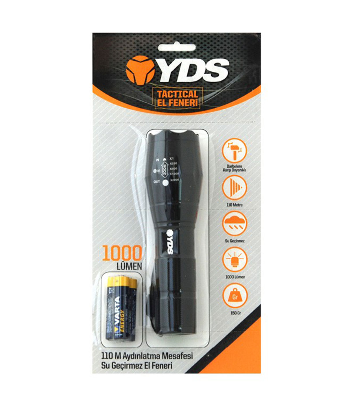 YDS TACTICAL EL FENERİ -SİYAH | YDS Shop