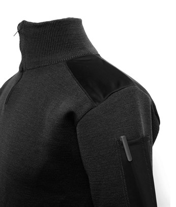 YDS MILITARY SWEATER - 1/4 Collar Zipper -BLACK