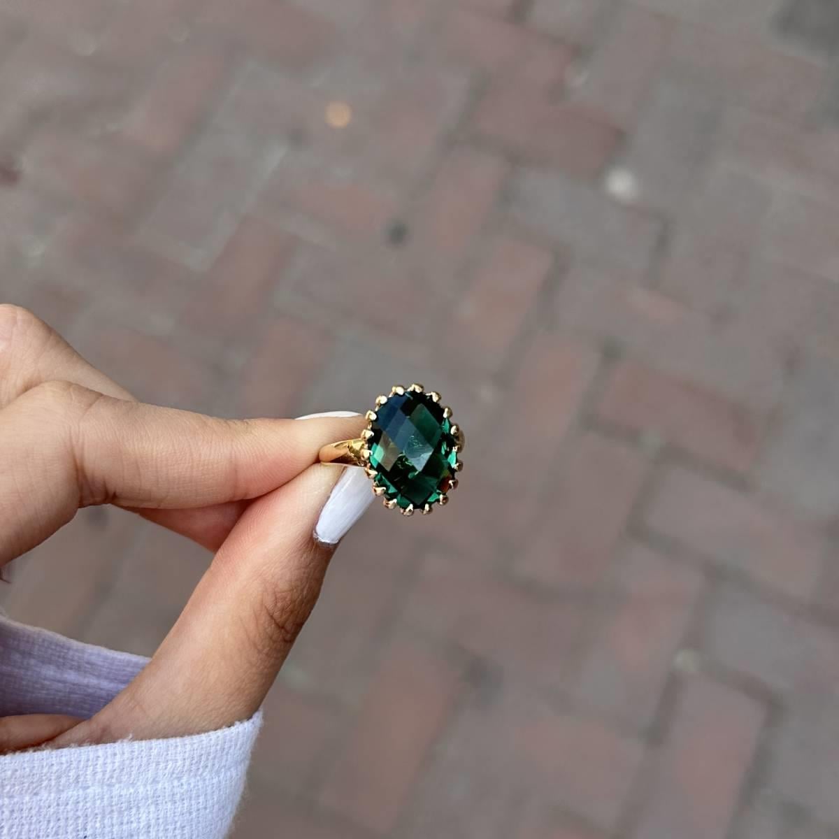 Green Topaz Taşlı Yüzük
